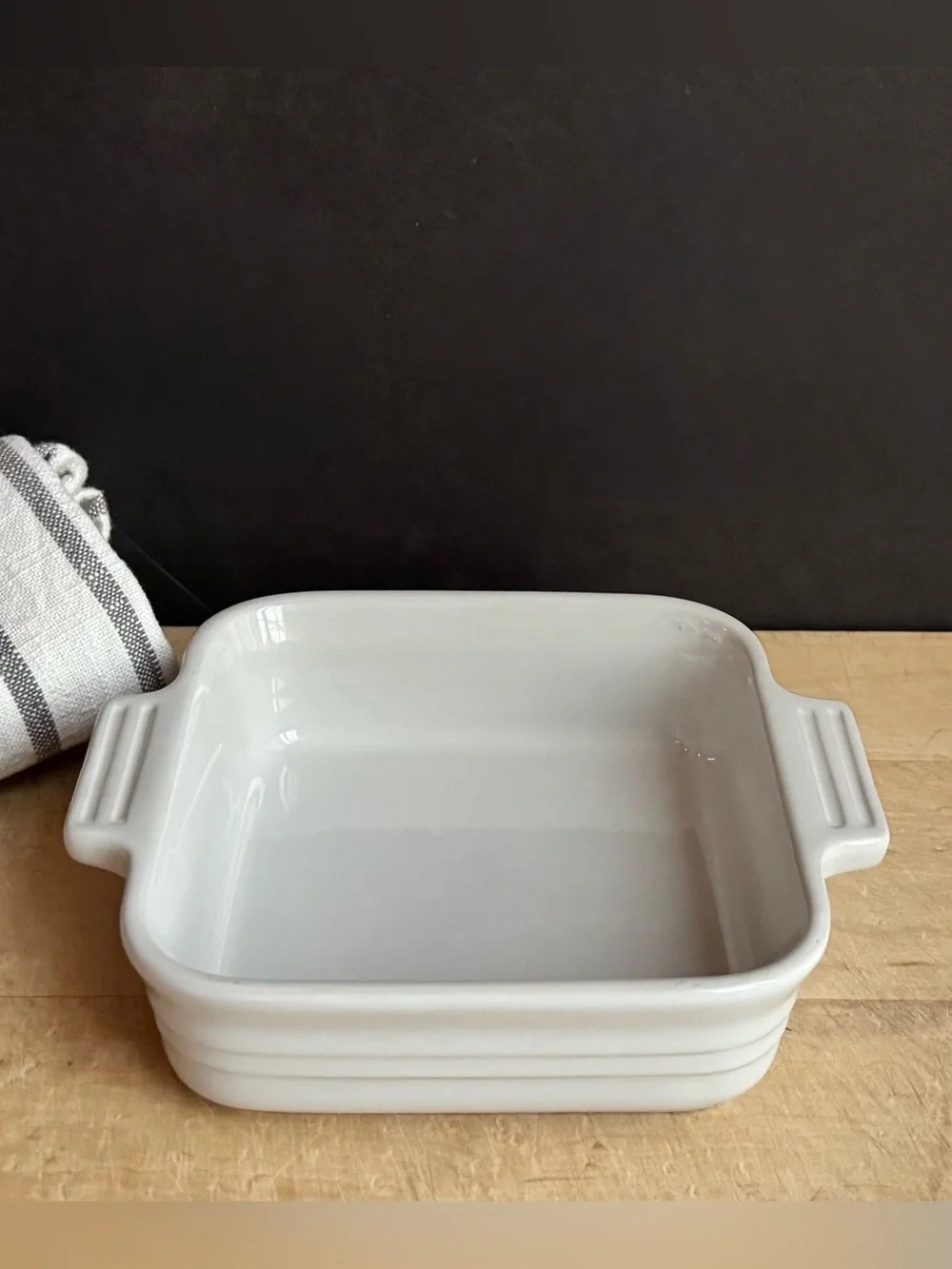 NEW Le Creuset 6” White Square Stoneware Baking Dish #17-24